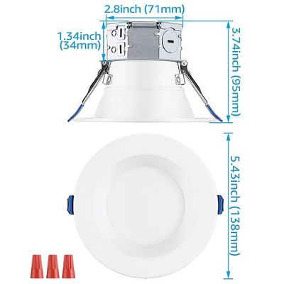 LED Ceiling Smart Flush Mount Light 4 Inch 10w 5000K All In One ETL Certified