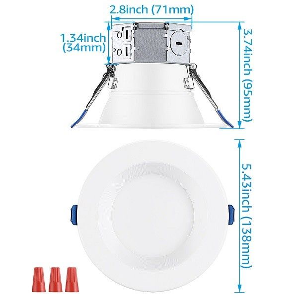 LED Ceiling Smart Flush Mount Light 4 Inch 10w 5000K All In One ETL Certified