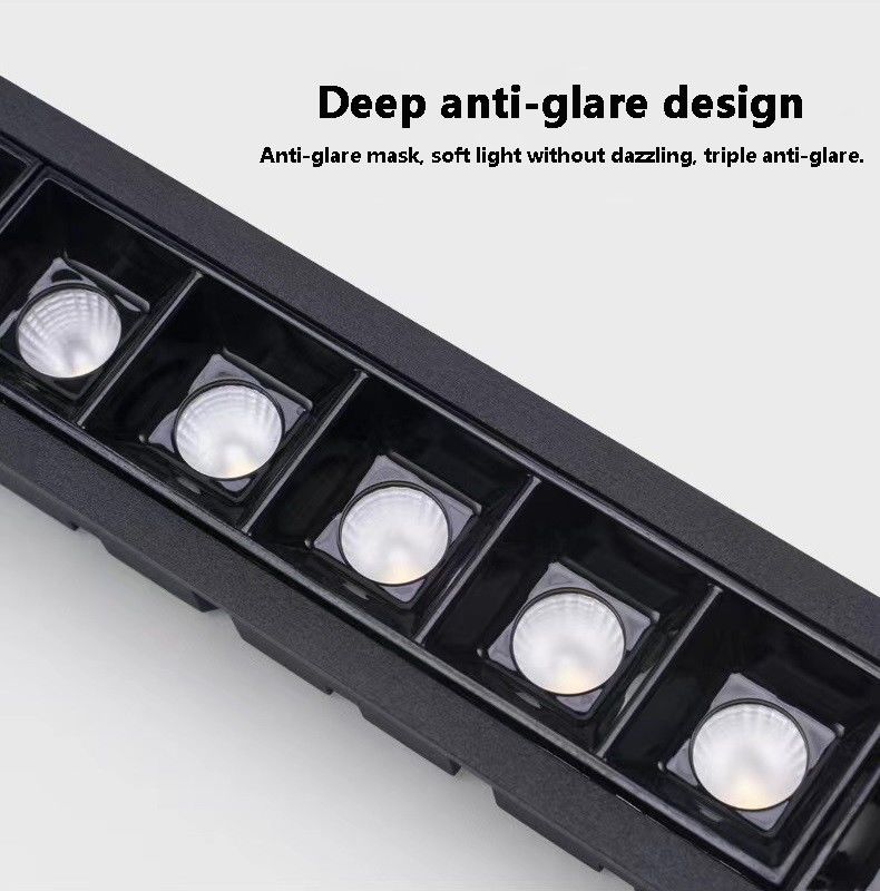 Aluminum PC LED Linear Spotlight Eye Friendly CRI90 6000K IP20 ES Certified